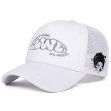 1Piece Men Letter Side Girl Embroidered Baseball Cap Mesh Hat Outdoor Adjustable Sunscreen Leisure Hat Spring Autumn Travel Tourism Beach Vacation - Nhiều màu - Xem 4