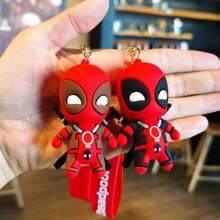 Disney Porte-clés pendentif en silicone de dessin animé Deadpool, convient pour la voiture, le sac à dos, cadeau de Noël pour les amis, sac d'école, accessoires de voiture, gothique mignon Y2k