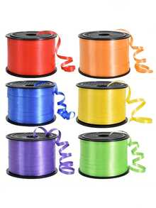 Pita Keriting Pelangi - Pita Keriting Balon - 100 Yard/Gulungan Tali Balon untuk Dekorasi DIY, Pembungkus Kado, Pita dan Busur, Pilihan Terbaik untuk Hadiah Natal, Tahun Baru, dan Ulang Tahun - MultiWarna - View 2