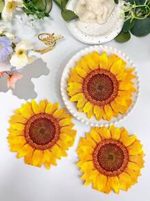 20 Stück/Packung Einweg-Servietten mit Sonnenblumenmuster, ideal für Geburtstag, Fest, Picknick & Hochzeitsfeier, Restaurants & Dessert-Shops Bedarf, aus Zellstoff hergestellt