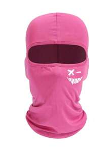 Musion 1pc Halloween Smile Face Print Ski Mask Balaclava Face Mask For Men Women UV Protection Windproof Scarf For Snowboard Motorcycle Skull Skeleton