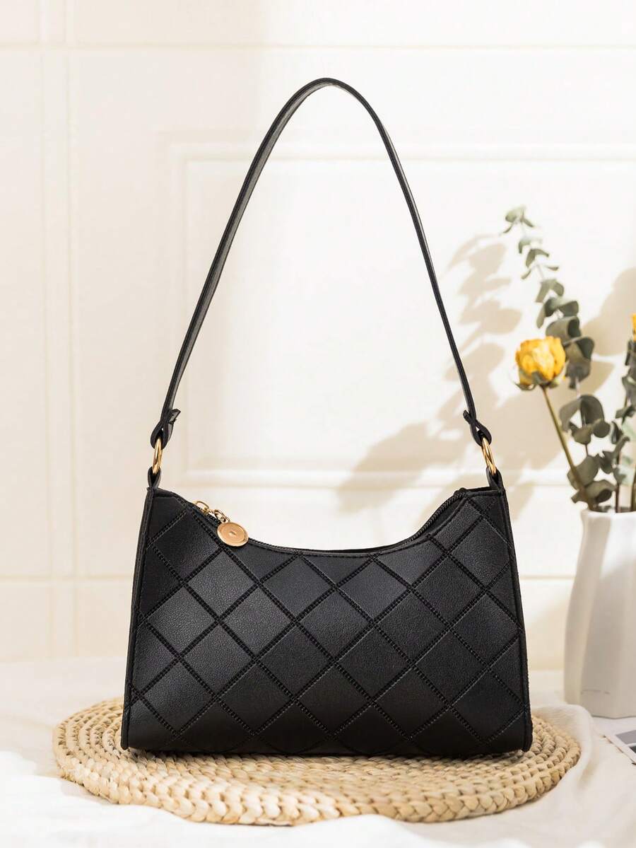 Women's Fashion Versatile Casual Shoulder Bag - Black - View 1