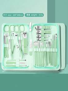 30 件/套美甲工具套装,不锈钢美甲工具套装专业指甲剪美甲工具带便携式旅行盒,剪钳和剪套件,专业指甲修脚套装,旅行美容套装 - 彩色 - 查看 3