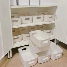 10pcs Multi-Purpose Small Plastic Desktop Storage Boxes, Drawer Organizer Bins, Suitable For Cosmetics, Snacks, Stationery And Kitchen Sundries, Bedroom, Bathroom, Kitchen And Travel Storage, Practical Christmas Holiday Gift - Multicolor - View 1