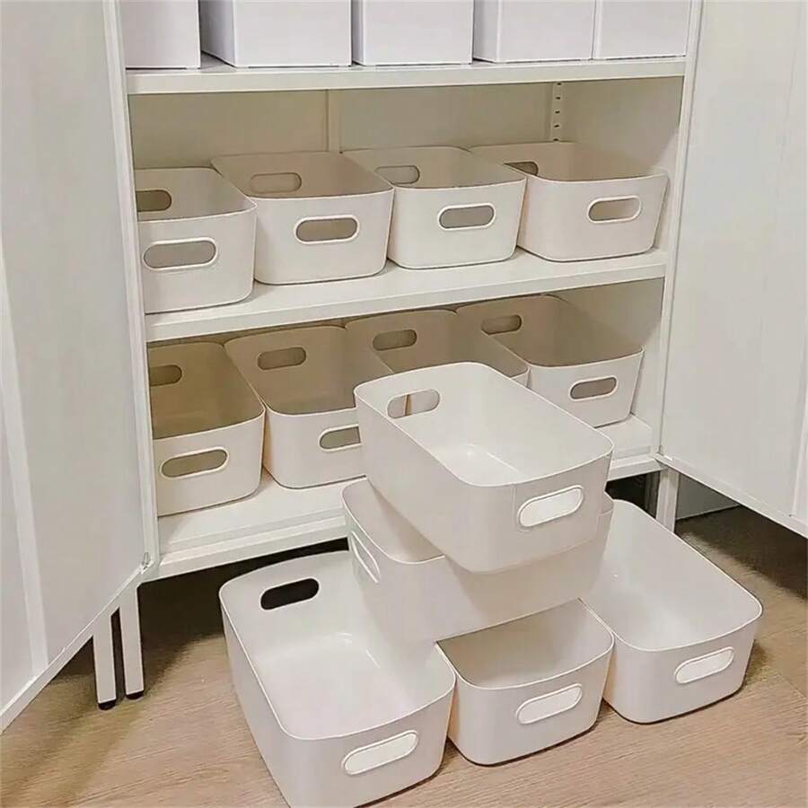 10pcs Multi-Purpose Small Plastic Desktop Storage Boxes, Drawer Organizer Bins, Suitable For Cosmetics, Snacks, Stationery And Kitchen Sundries, Bedroom, Bathroom, Kitchen And Travel Storage, Practical Christmas Holiday Gift - Multicolor - View 1