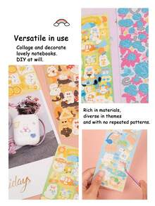 Notebook Stickers, Stickers For Girls And Children, Lovely Cartoon Stickers, Pure Handmade Stickers For Decorating Notebooks, Guka Decoration. - Multicolor - View 7