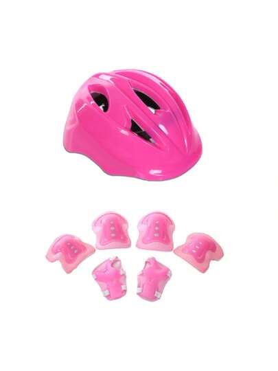 Children's Bike Helmet Protective Gear Set Breathable Wear Resistant Adjustable Size Helmet Knee Elbow Pads Suit