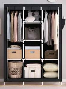 Armario de almacenamiento ropa diseño compacto organizador para espacios pequeños estructura práctica organización eficaz solución moderna para dormitorio estudio oficina hogar funcionalidad diaria - Multicolor - Ver 5