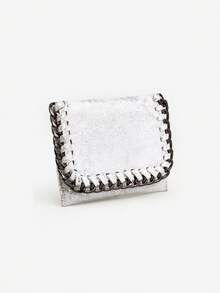 Dompet Kartu/Koin Minimalis Multi-Slot Gaya Rock Y2K yang Modis, Dilengkapi Rantai dan Tali. - Putih - View 4