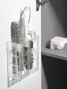 Estantería de almacenamiento multifuncional mejorada para el baño, soporte para rizador, estantería de almacenamiento adhesiva montada en la pared, organizador para baño, cocina, sala de estar, dormitorio, esencial para el hogar - Multicolor - Ver 4