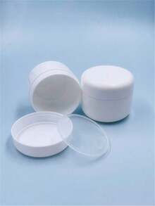 5pcs 20g/30g/50g White Plastic Jars With Domed Lids, Plastic Cosmetic Cream Jars, Refillable Empty Cosmetic Containers For Face Cream, Lip Balm, Lotion Storage Jars/Boxes/Holders - Multicolor - View 4