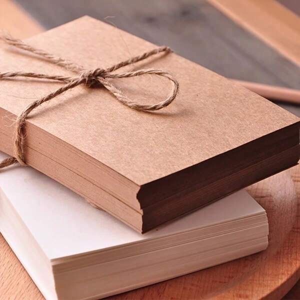 20 PCS Double-Sided Kraft Paper Cardboard, For Diy Greeting Cards, Postcards, Painting, Black Kraft Flash Cards Word Cards Cardboards For Art And Craft Mother's Day Graduation Graffiti Paper DIY Message Card ﻿ Back To School