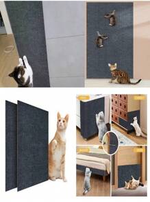 1 Piece DIY Durable And Machinable Indoor Furniture Protector, Cat Scraper Sticker, Wall Mounted Cat Scraper Pad, Anti Slip Self-Adhesive Cat Scraper Board,
