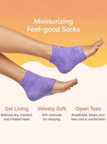1 Pair Of Silicone Heel Socks For Women's Dry And Cracked Feet, Moisturizing Heel Socks, Gel Moisturizing Silicone Foot Socks For Dry And Cracked Heels And Night Foot Care
