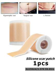 Nastro per coprire le cicatrici, traspirante e flessibile, adesivo per cicatrici invisibile beige chiaro, adatto per cicatrici chirurgiche, iperplastiche, post-partum e da ustioni, copertura invisibile per grandi aree di collo e corpo (impermeabile)