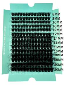 Set di ciglie finte in 3D in visone da 280/200/196 ciuffi, a forma di D, ad alta capacità, suddivise in altezze da 8-20 mm, naturali, con segmentazione. ciglie raggruppate. 3D soffici, spesse, morbide e leggere. Set di ciglie finte confortevoli da indossare. Amplia gli occhi, solleva le code degli occhi, per estensione di ciglie fai-da-te. Adatto per uso quotidiano, matrimoni, appuntamenti, feste, festival musicali, Ognissanti (160D 120D 100D 80D 60D 30D)