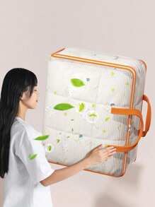 Large Capacity Waterproof Storage Bag, Foldable Clothing Storage With Handles, Large Capacity Storage,Household Large-Capacity Clothing Quilt Storage Bucket, Dust And Moisture-Proof Bag, Double Zipper With Handle, Storage Box, Moving Travel Storage Basket, Ideal Storage, Under-Bed Storage