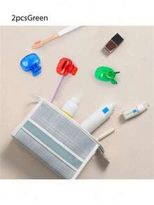 1 pièce/2 pièces/5 pièces Porte-brosse à dents pour la maison, étui de protection contre la poussière portable pour brosse à dents de voyage, clip de protection de tête de brosse à dents portable, clip de rangement de brosse à dents, étui de protection portable pour brosse à dents, boîte de brosse à dents portable, décoration de salle de bain, décoration d'automne, retour à l'école - Multicolore - Voir 14