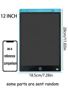 1 pieza Tableta de dibujo y escritura LCD de 6.5/12 pulgadas, regalo divertido para garabatear, hacer bocetos y escribir, juguete de rompecabezas, puede mejorar la atención y la creatividad (algunas partes se envían al azar), de vuelta a la escuela