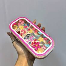 Estojo para óculos altamente atraente, transparente, portátil, antipressão, portátil, estojo para óculos retrô para miopia, armazenamento de óculos moderno para homens e mulheres