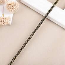 5码金属蕾丝花边丝带，弧形蕾丝面料，缝纫，编织，蕾丝丝带，婚礼工艺DIY服装配饰 - 彩色 - 查看 22