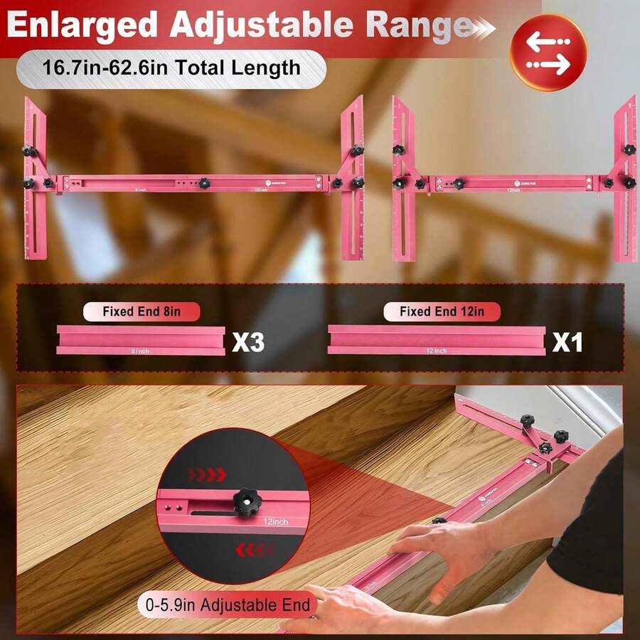 Local Warehouse-Angled Brace, Flip-Stop, Adjustable Length 16.7