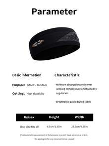 GOLOVEJOY 1 件新款多功能户外运动头带，简约设计健身跑步吸汗带，透气速干健身房瑜伽防汗头带 - 彩色 - 查看 5