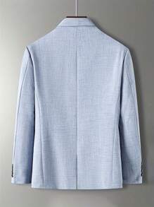Chaqueta de traje azul claro para hombre, diseño minimalista y elegante, blazer formal casual de negocios