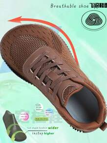 TACHUAN 1 Paar unisex Lässig atmungsaktive Mesh Splicing Schnürschuhe mit breiter Passform, leicht, Sportschuhe für Frühling/Sommer