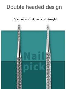 3PCS Stainless Steel Ingrown Toenail Tool Kit - Double Sided Pedicure Nail File, Lifter, Spoon, And Pusher For Cleaning And Removing Ingrown Toenails,Bag,Organizer,Storage