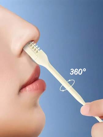 1pc/3pcs/5pcs Men's And Women's Gentle And Painless Nose Hair Trimmer Set - Portable Manual 360 ° Rotating Double Headed, Skin Safe Facial Hair Removal Tool With Precise Trimming Function, Perfect Gift For Colleagues, Family, And Friends
