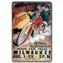 1/33 件，花园海报复古金属锡标牌越野摩托车海报复古金属牌匾墙壁艺术装饰适用于咖啡馆花园客厅浴室家居装饰，一份不错的礼物 - 彩色 - 查看 32