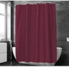 Cortina de chuveiro extra grande à prova d'água cor bordô, 180x180 cm, material PEVA, acessórios para decoração de ambientes e banheiro