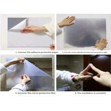4pcs Square Mirror Wall Stickers, 2mm Thicker Acrylic 3D Mirror Decals