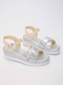 Women's Wedge Heel Thick Sole Sandals, Colorblock Bohemian Strap Design, Lightweight & Comfortable