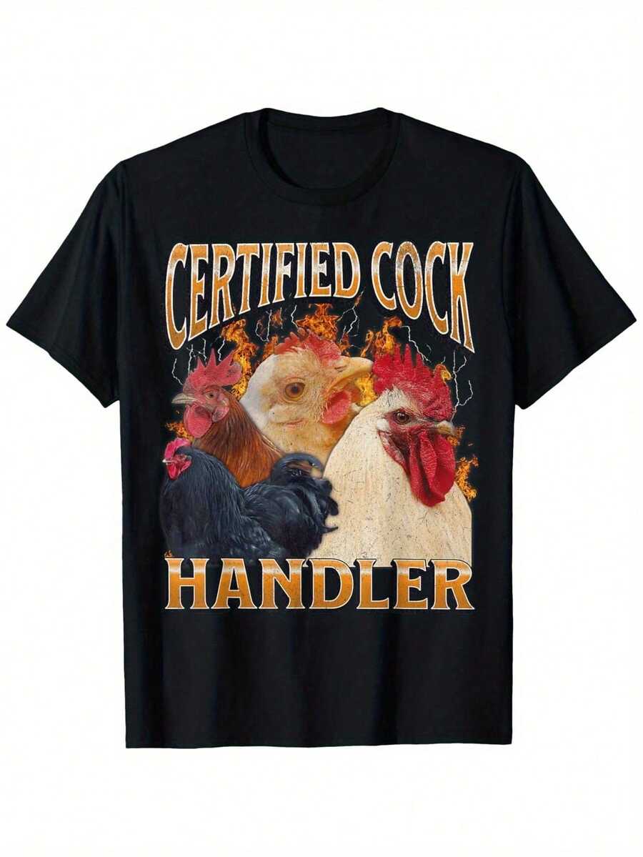 Certified Handler Funny Offensive Adult Humor Bootleg T-ShirtShort Sleeves Suitable For All Ages,Summer Certified Handler Funny Offensive T-Shirt – Adult Humor Graphic Tee | Bootleg Style Short Sleeve | Controversial Sarcastic Gift | Not For Snowflakes Offensive Adult Humor T-Shirt – Certified Handler Funny Graphic Tee | Bootleg Style Short Sleeve | Sarcastic Gift For Men & Women Controversial Humor Shirt – Certified Handler Bootleg Tee | Dark Comedy Gift | For Those Who Don't Get Offended Easily Certified Handler T-Shirt – The OFFENSIVE Tee Everyone's Talking About! #DarkHumor #SarcasticGift - 黑色 - 查看 1