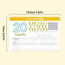 Lachilly 16pcs Alphabet Flash Cards With Erasable Pen Writing ABC 123 Tracing Cards Educational Toys For Kids - Multicolor - View 4