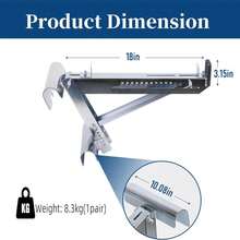 2 Pcs Ladder Jacks Scaffold Bracket, Two-Rung Short Body Extension Ladder Jack For Working 20 Inch Stage, Adjustable Extension Scaffold Ladder Jack, For Window Repair Wall Panel Painting - 1 - View 3