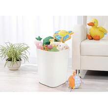 2 Gallon Small Trash Can Garbage Can Wastebasket Bathroom Bedroom Kitchen Office (Black, 2 Pack) - White - View 5