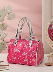 1 Stück Make-up Tasche mit Schmetterlings-Design, Make-up Etui mit großer Kapazität, luxuriöse Make-up Tasche, feminine Make-up Tasche, tragbarer Reise-Kosmetik-Organizer, Handgepäck Make-up Tasche, flugzeuggeeignet, Geschenkidee, stilvolle Tasche mit hohem Volumen