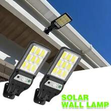 1 Peça Luz Solar de Rua a Prova d''Água com LED de Iluminação e Sensor de Movimento, 3 Modos de Iluminação Inteligente com Controle Remoto, Adequada para Jardim, Quintal, Estrada, Cabana, Pátio, Iluminação Solar Externa
