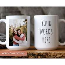 1pc 11oz  Custom Photo Mug Grandma, Personalized Photo For Grandma, Photo Mug Mom, Mug With Photo And Text, Personalized Photo Coffee Mug, Picture Cup,Coffee Mug - trắng - Xem 2
