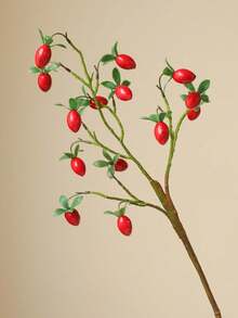 1pc Simulated Plant Tomato Tree, Room Decoration, Kitchen Decoration, Simulated Persimmon - Multicolor - View 10