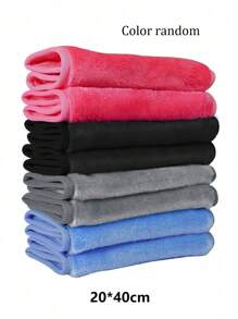 1pc/5pcs Reusable Makeup Removing Towel, Soft Microfiber Facial Cleansing Cloth With Hanging Loop, Gentle On Skin, Machine Washable, Color Random