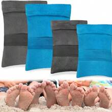 Éliminateur de sable pour la plage, sac éliminateur de sable, pochette de poudre éliminatrice de sable pour les vacances à la plage, le camping (ne contient pas de poudre de talc)