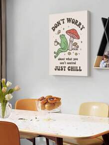 1pc, 70s Vintage Canvas Artwork, Vintage Cute Frog, Duck, Poster Print, Wall Arts Picture Canvas Painting For Kids And Living Room Bedroom Home Decor, Optional Frame Posters