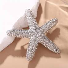 1 pieza Broche de estrella de mar de aleación minimalista de moda, accesorio de vestir para uso diario