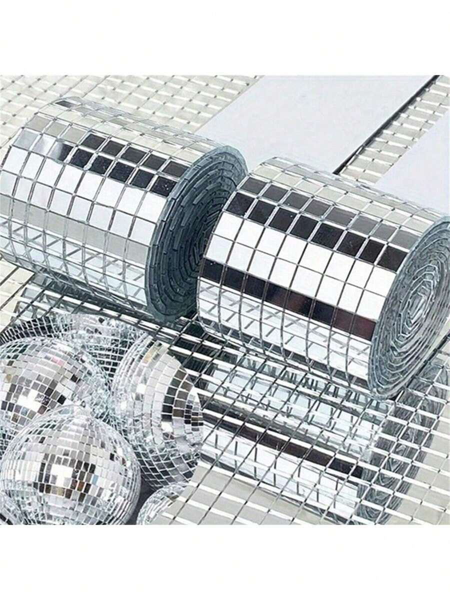 1 卷自粘马赛克玻璃装饰胶带,微型方形玻璃,适用于 DIY 工艺品、家居装饰 - 彩色 - 查看 1