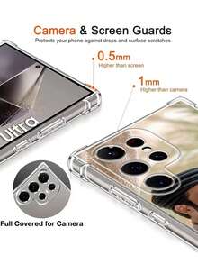 1pc Personalized Photo Signature Black Shockproof Phone Case, Custom DIY Image Wallet Phone Cover Compatible With Various Smartphone Models, Durable Scratch-Resistant Protective Shell, Full Body Coverage Custom Gift, Sleek Design With Precise Cutouts, Lightweight And Flexible Soft TPU Back Cover - Clear - View 7