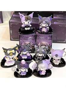 Sanrio 1 pezzo o 8 pezzi Scatola Blind Kuromi Serie Weolf Ad Alta Lo Figure Figura d'azione Bambola Anime SurCterio Surprise Scatola Modello da collezione Giocattolo decorativo Accessorio Hello Kitty Cat (Le parti a meme possono essere casuali)